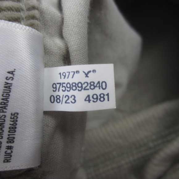 American Pants Women 8 Olive Green Super High Rise Baggy Wide Leg Corduroy Cargo - Picture 7 of 15